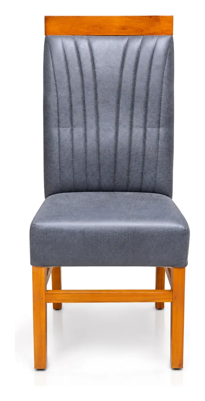 6-Seater Dining Set, Grey Chairs, Marble-Look Top, photo 5