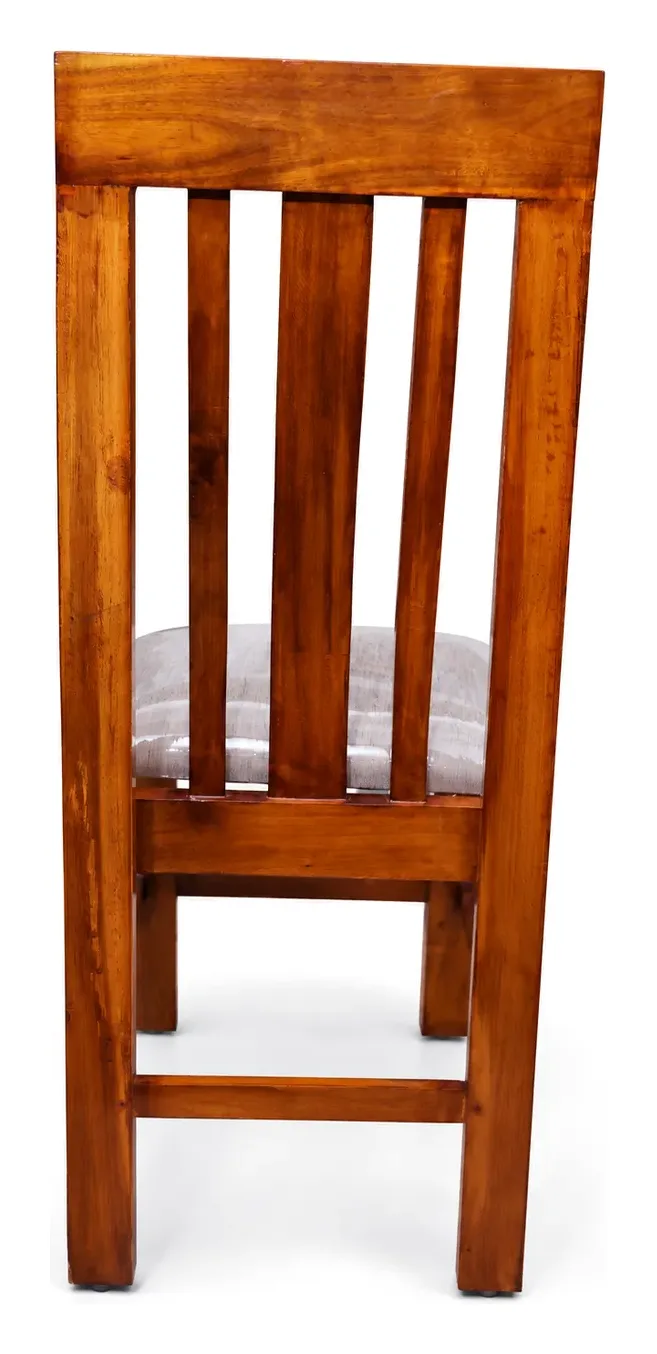 4-Seater Dining Set, White Top, Slat-Back Chairs, photo 6