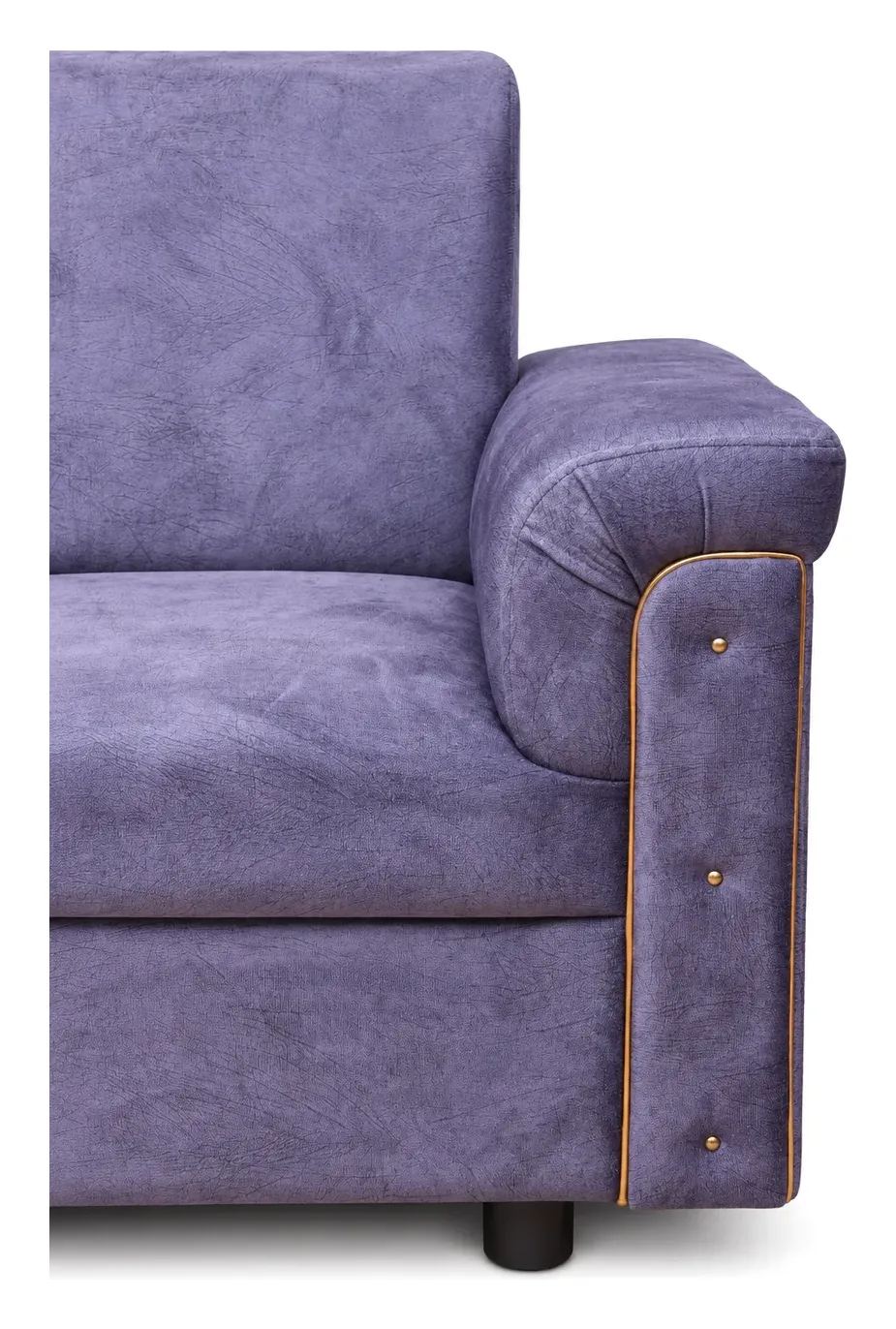 3-Seater Sofa, Lavender with Gold Strips, photo 2