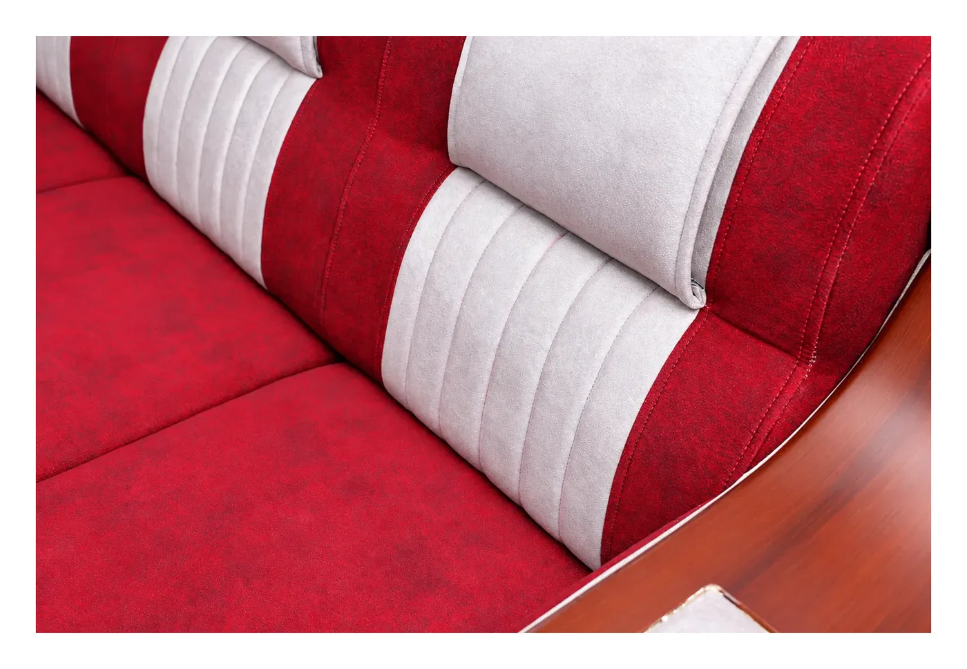Sofa Set 3+1+1, Red and White, photo 7