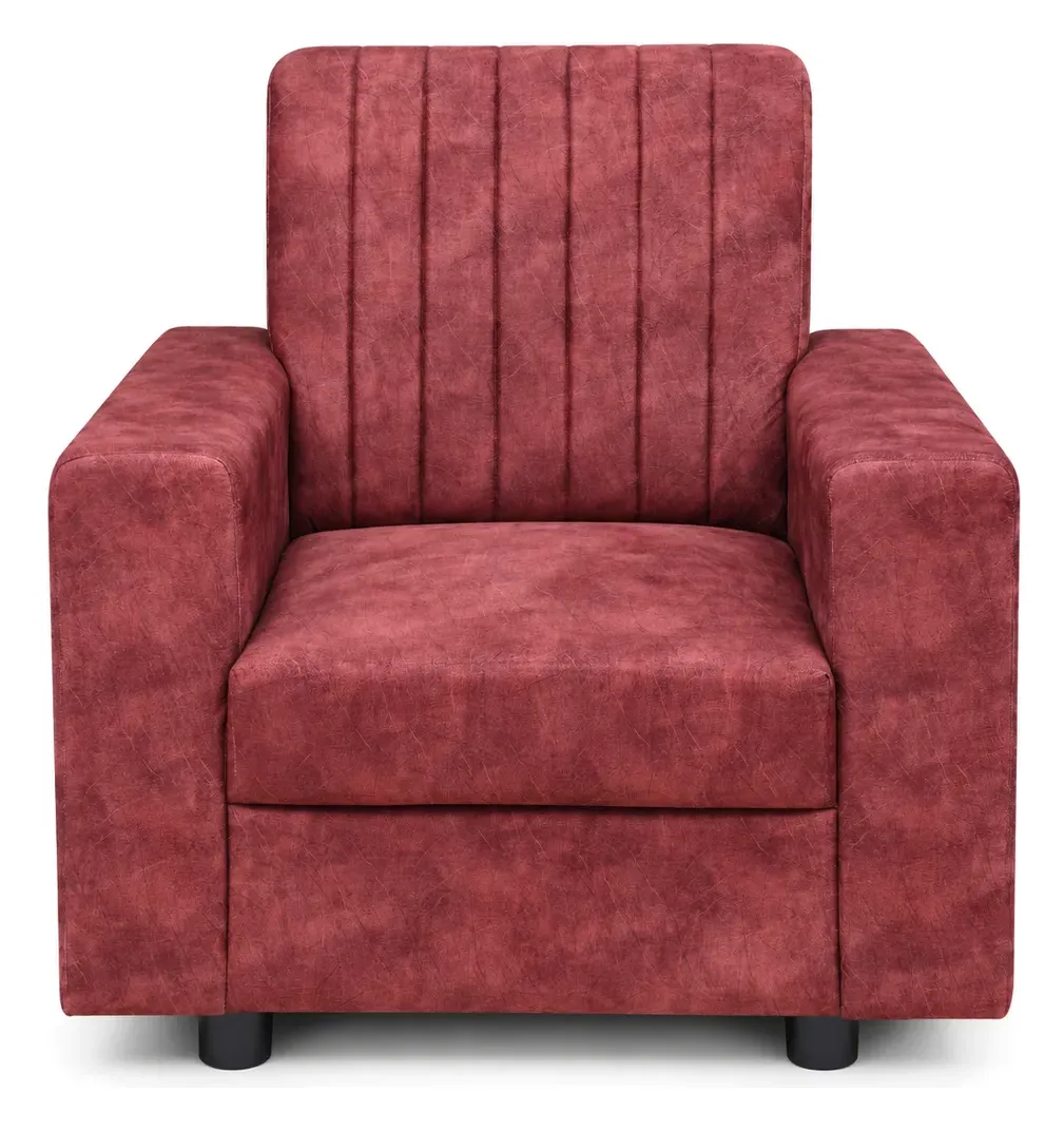 Sofa Set 3+1+1, Brick Red, Channel-Stitched, photo 2