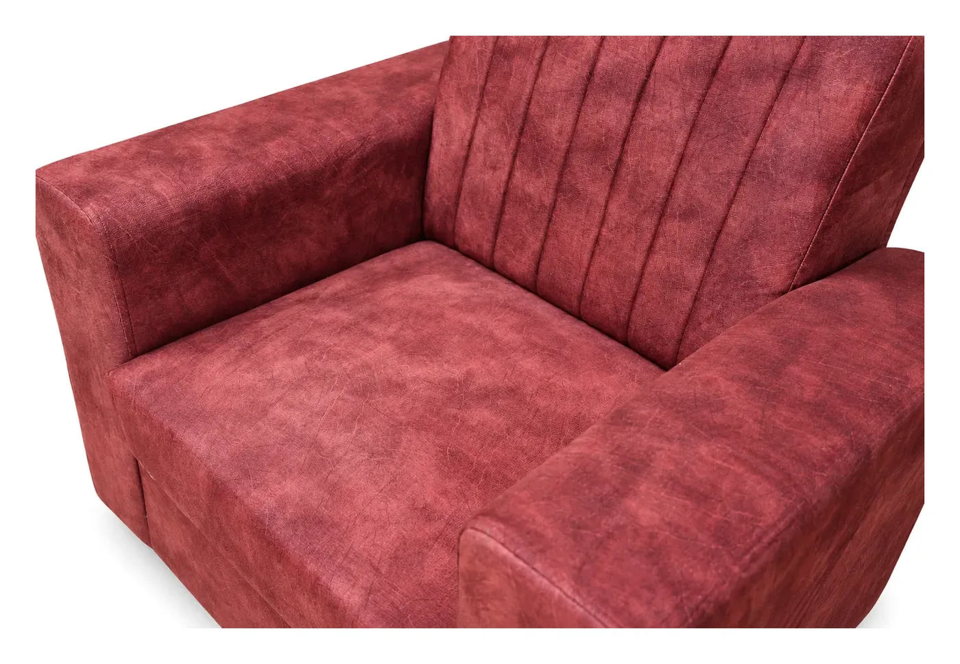 Sofa Set 3+1+1, Brick Red, Channel-Stitched, photo 4