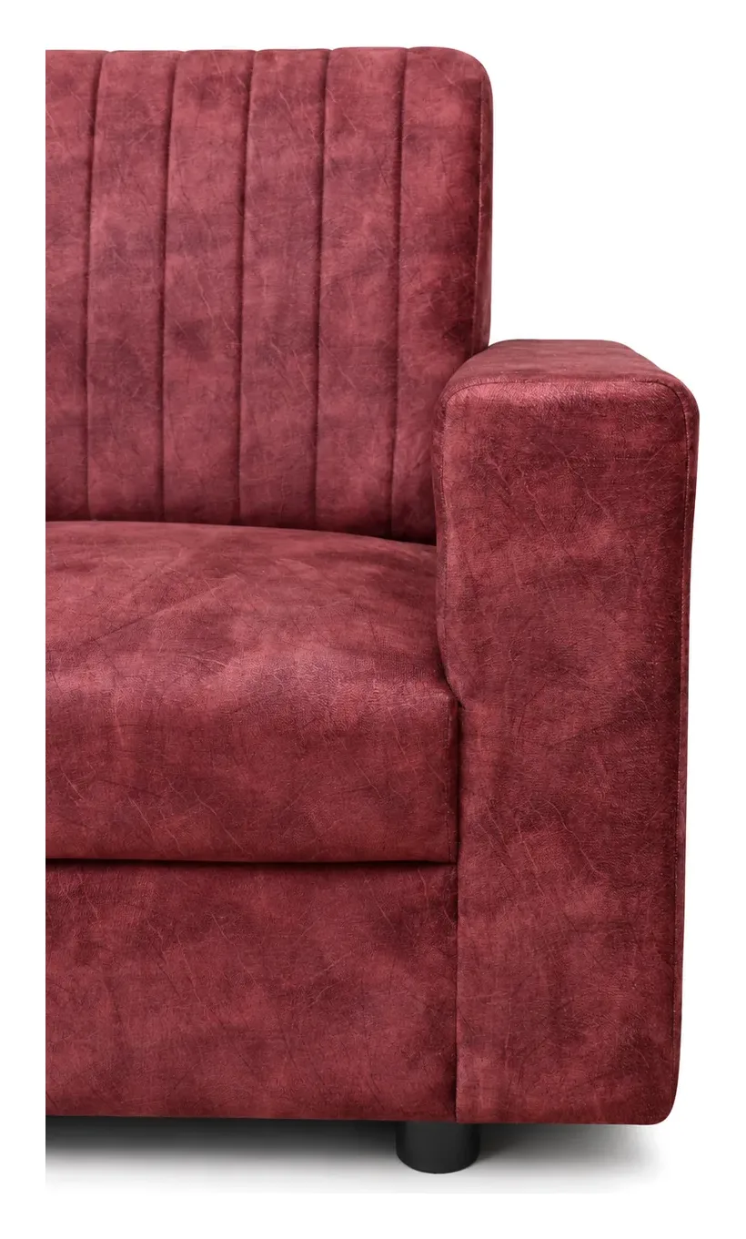 Sofa Set 3+1+1, Brick Red, Channel-Stitched, photo 6
