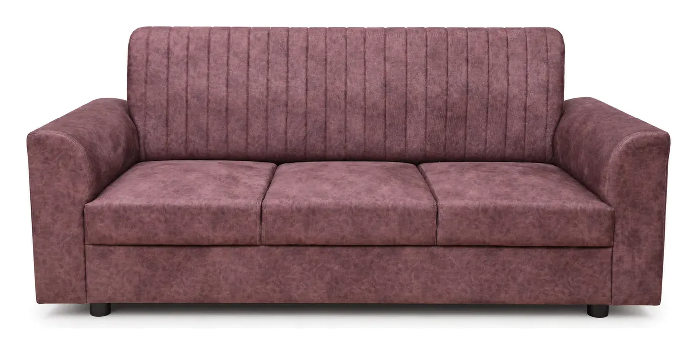 Sofa Set 3+1+1, Wine, Channel-Stitched, photo 3