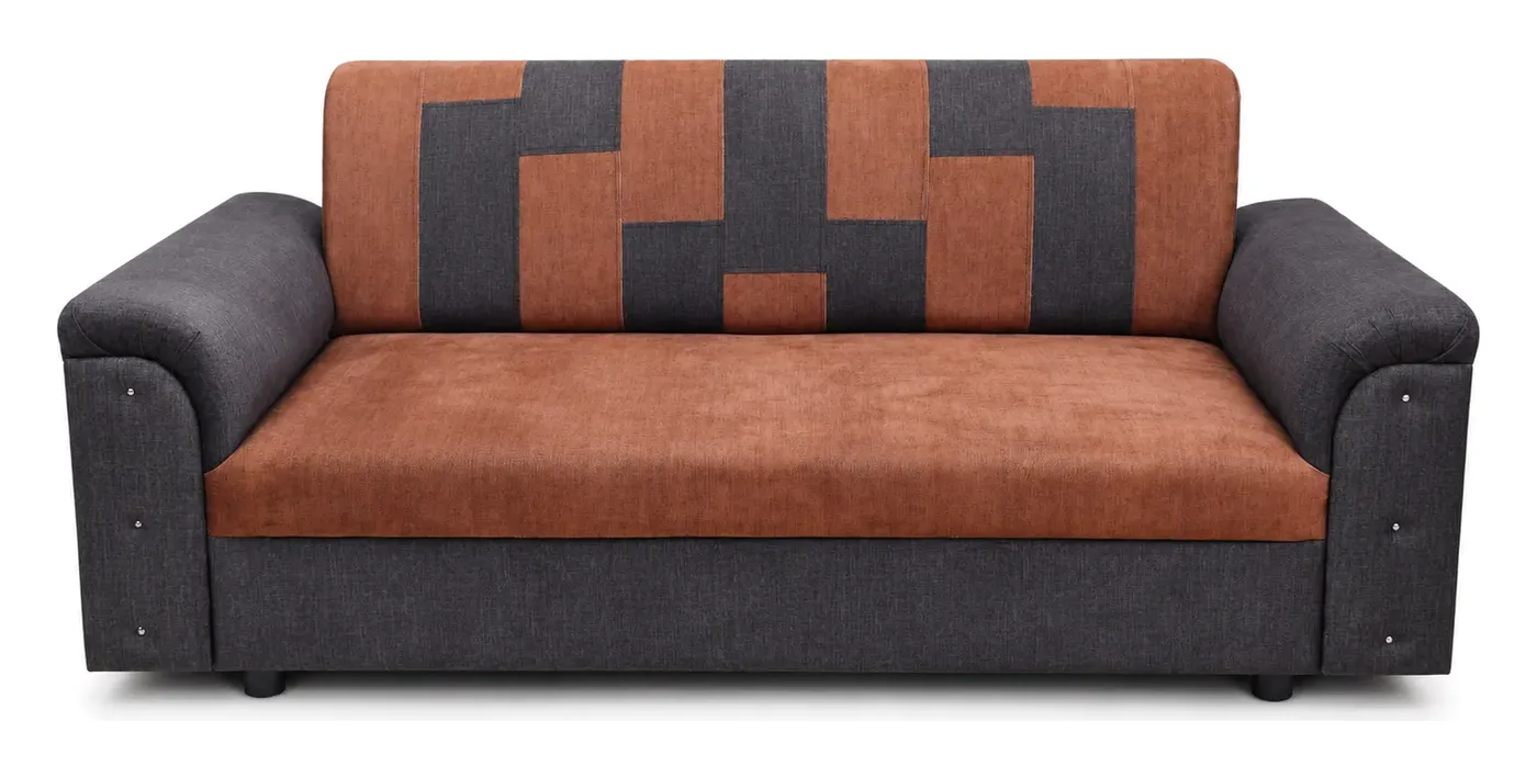 Sofa Set 3+1+1, Brown and Black Patchwork, photo 2