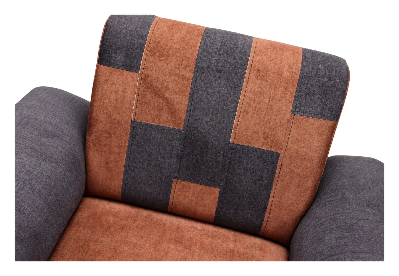 Sofa Set 3+1+1, Brown and Black Patchwork, photo 4