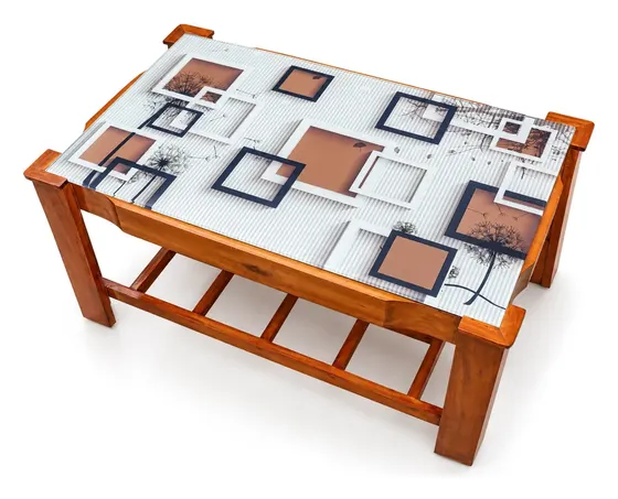 Centre Table, Square-Print Glass