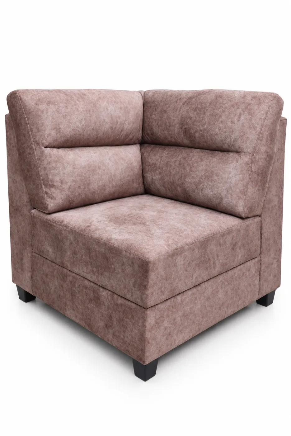 L-Shaped Sofa, Mocha Brown Suede, photo 6