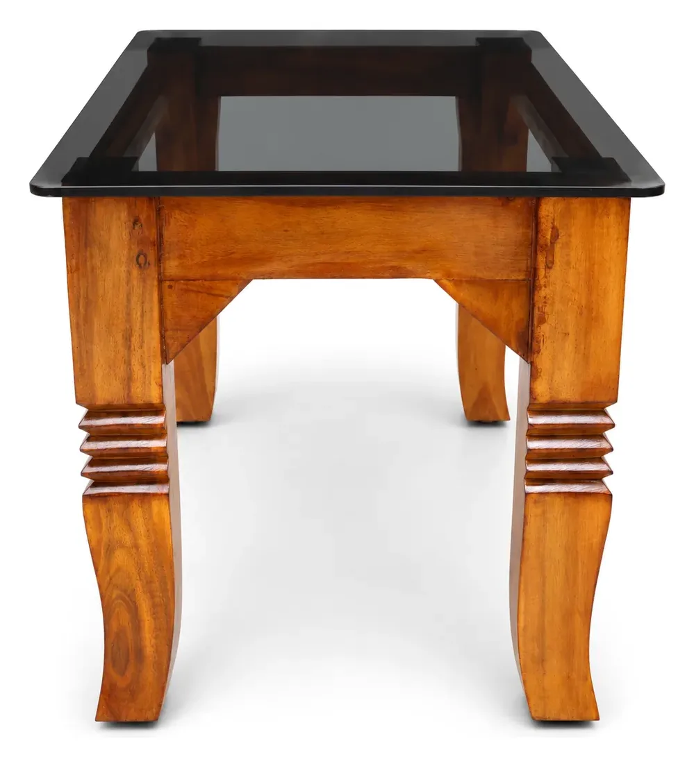 Centre Table, Black Glass, Carved Legs, photo 4