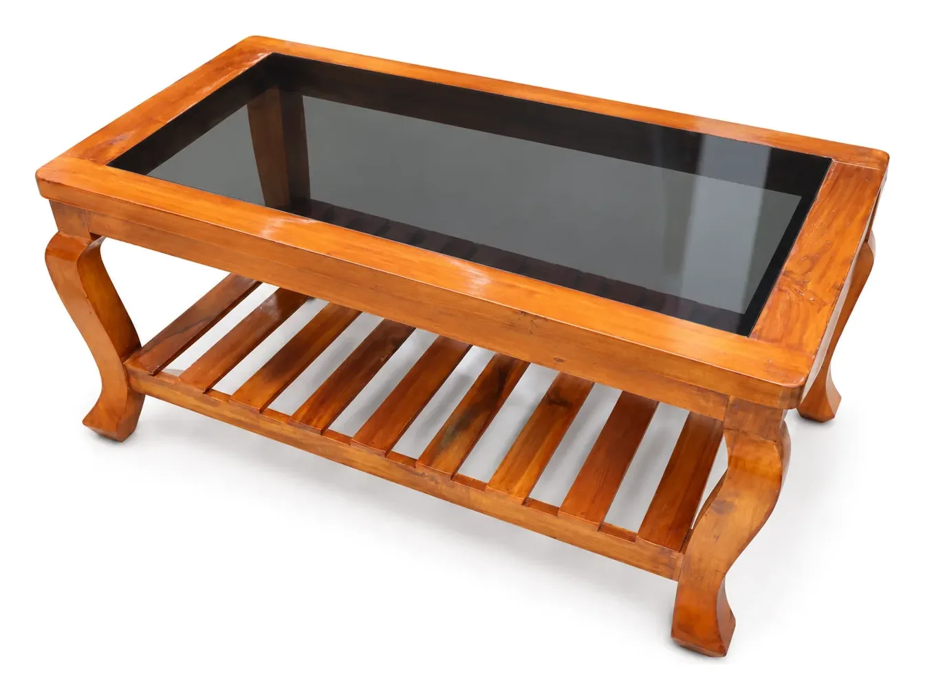 Centre Table, Framed Glass, Curved Legs, photo 2