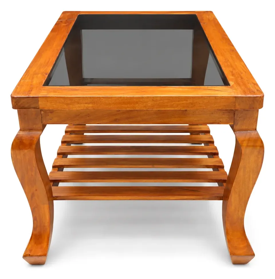 Centre Table, Framed Glass, Curved Legs, photo 5
