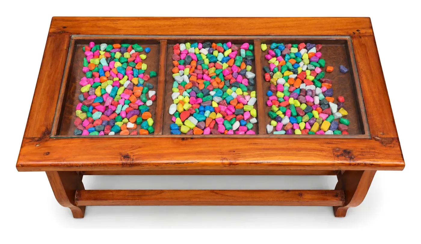 Coffee Table, Pebble Glass Top, photo 2