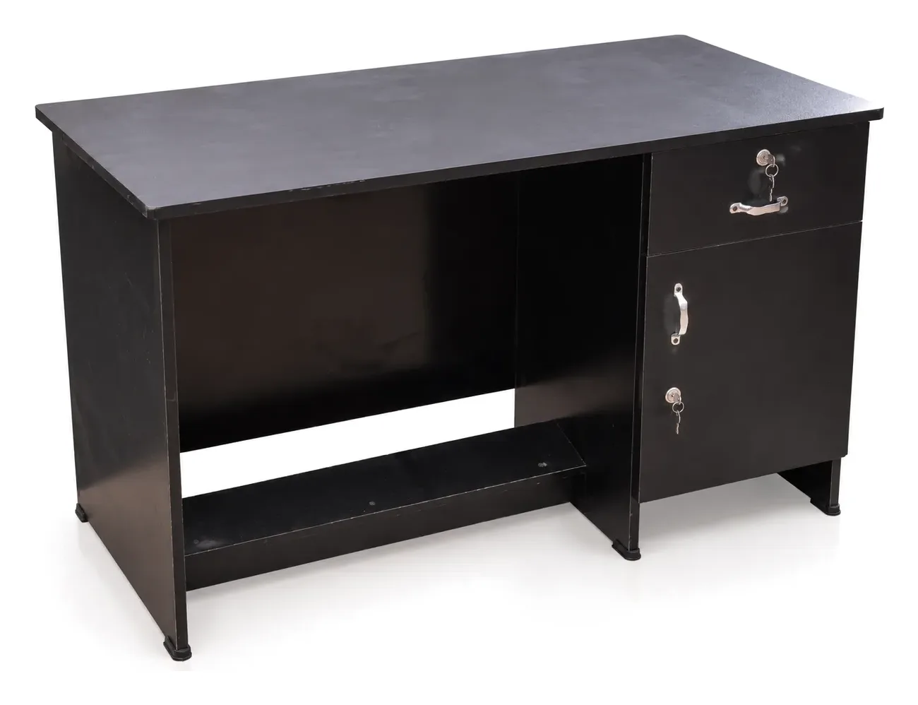Office Table, Black, with Drawer and Cabinet, photo 5