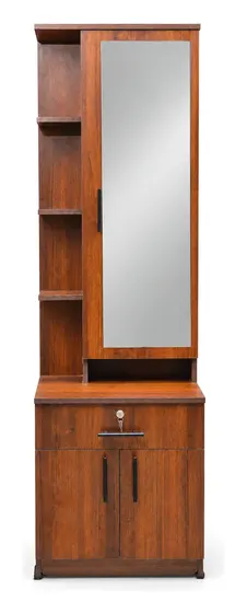 Dressing Table with Mirror, Walnut Finish