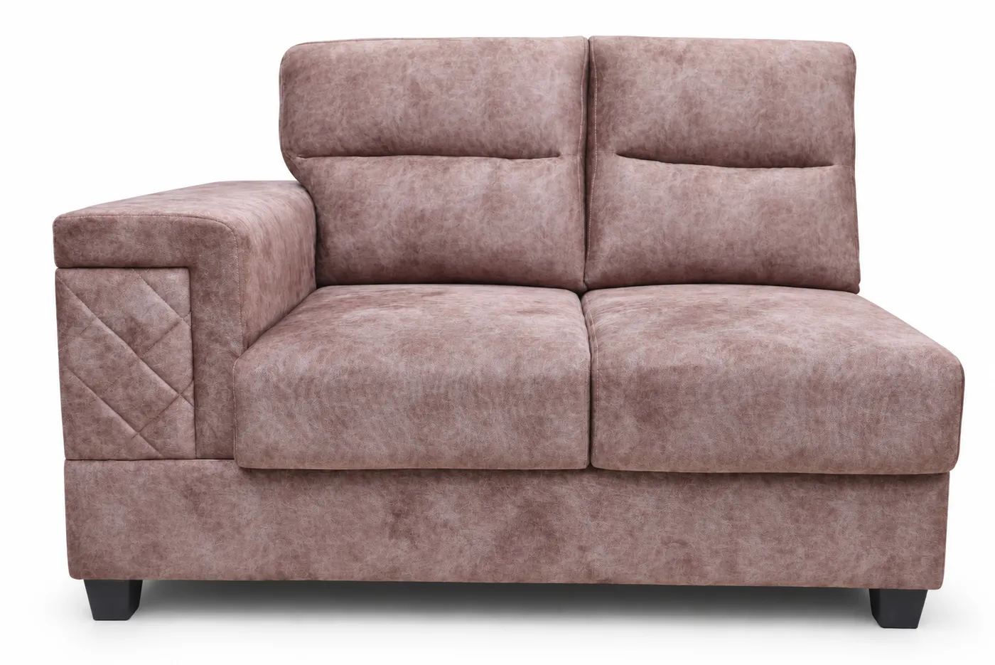 L-Shaped Sofa, Mocha Brown Suede, photo 7