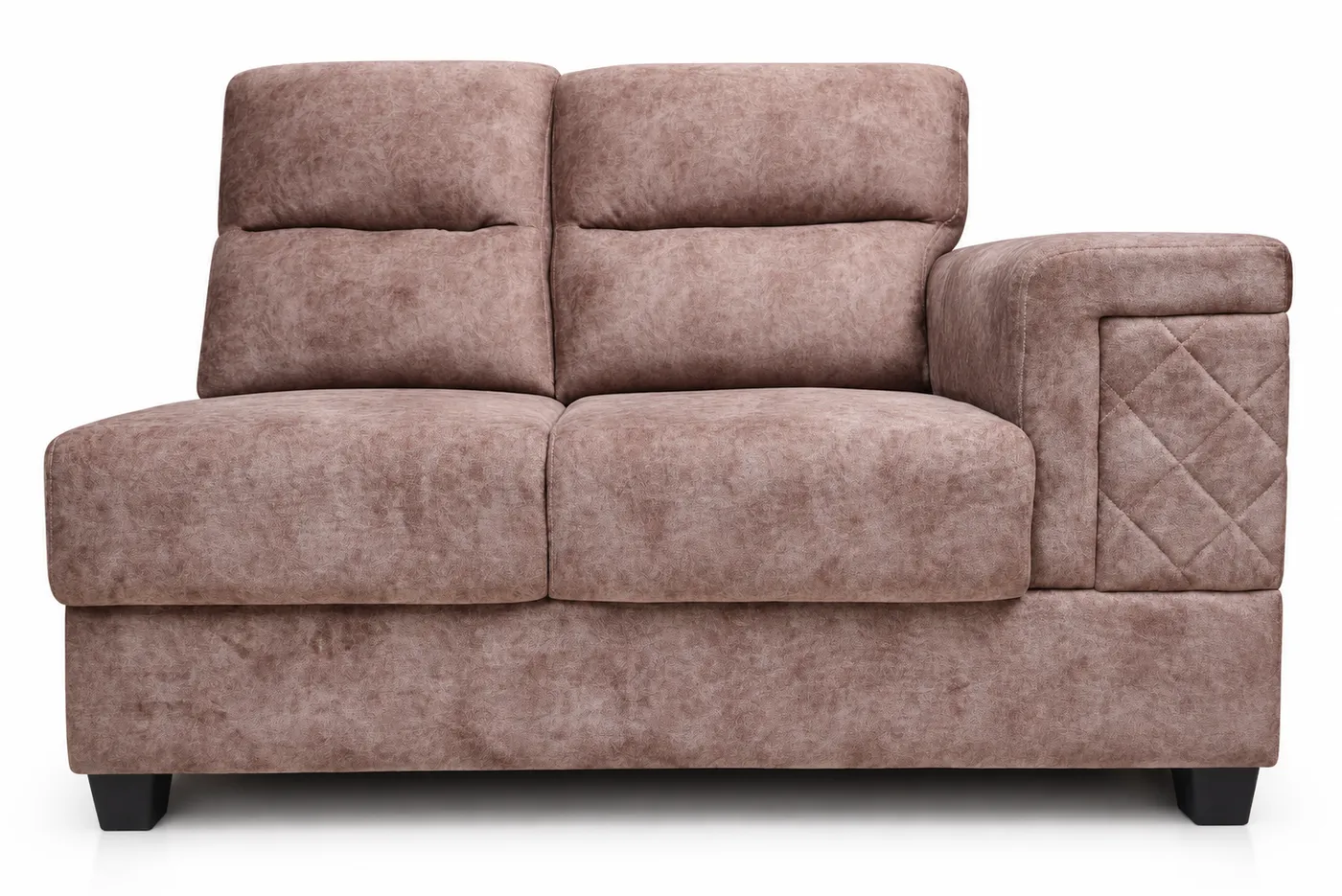 L-Shaped Sofa, Mocha Brown Suede, photo 9